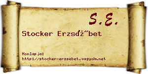 Stocker Erzsébet névjegykártya