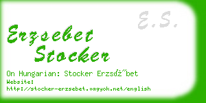 erzsebet stocker business card